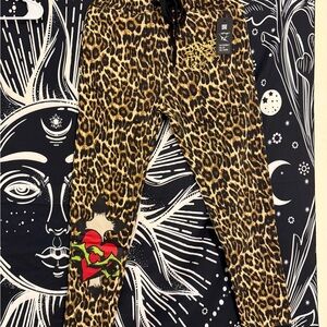 Ed Hardy - Leopard Love Printed Joggers ❤️